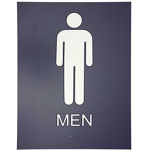 Office Sign (royal blue): Restroom Sign