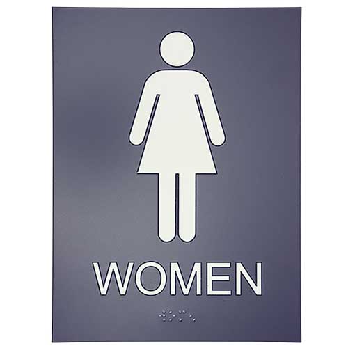 Office Sign (royal blue): Restroom Sign