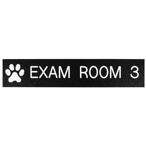 Office Sign: EXAM ROOM with Paw ID Sign