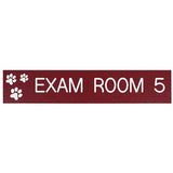 Office Sign: EXAM ROOM with 3 Paws ID Sign