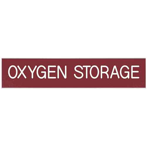 O2 Room Sign Office Sign: OXYGEN STORAGE Room ID Sign