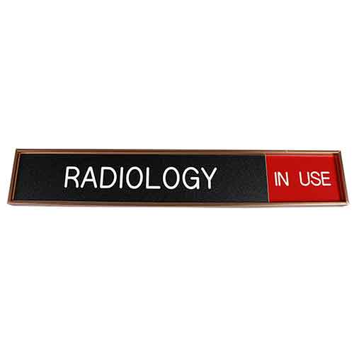 Office Sign: RADIOLOGY Slider Room Sign