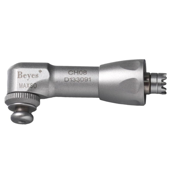 Shop online for the veterinary dental Beyes Snap-On Contra Angle (CH08). Compatible with the Beyes 4:1 Sheath, Non-Spray, Non-Optic (For Slow Speed Motor).
