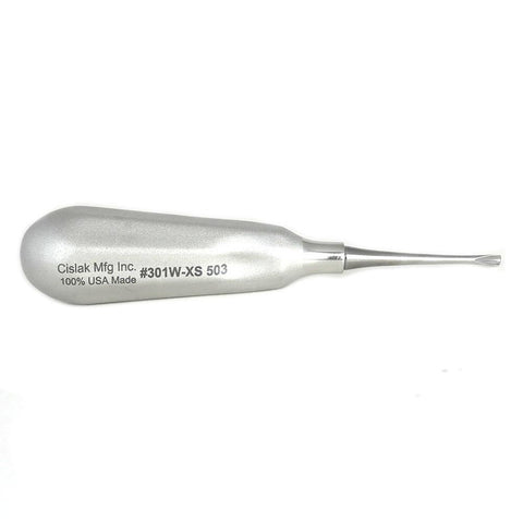 Shop online for the veterinary dental Cislak Short Small Straight Chisel Edged Elevator (#301W), made from stainless steel & available in x-small & regular.