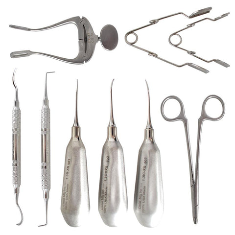 Shop online for the veterinary dental Cislak Legendre Rabbit/Rodent Extraction Kit (9 pcs). Made from stainless steel and available in x-small and regular.