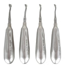Shop online for the veterinary dental Cislak Back-Bent Winged Elevator Kit (4 pieces). Made from stainless steel and available for purchase in XS and REG. 