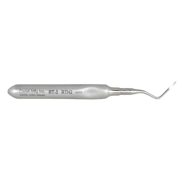 Shop online for the veterinary dental RT-3: Cislak Canine Root Tip Pick, Left (Heidbrink 1), which is crafted from stainless steel and available at Serona.