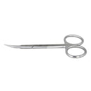 Veterinary dental Cislak Iris Curved Scissors, in stainless steel. Measurements: 4.50"/11.50 cm.