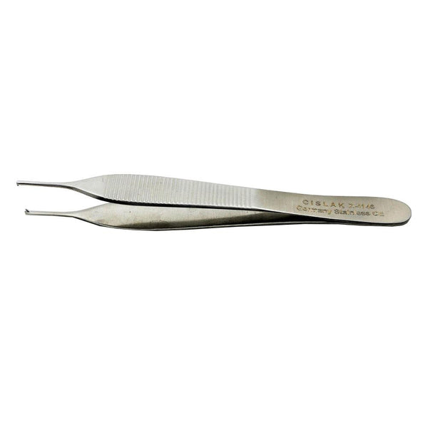 Shop online for the veterinary dental Cislak Adson Tissue Plier (1 x 2 Teeth). Available for sale in small, large, stainless steel, and tungsten carbide.