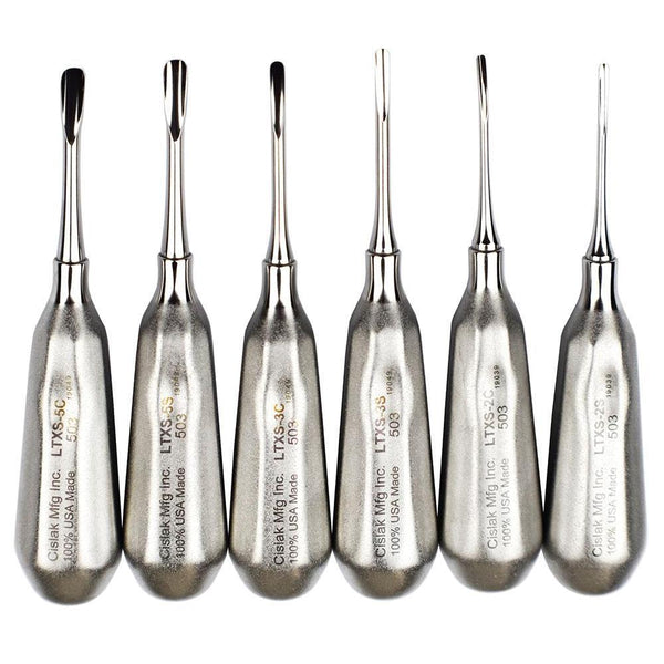 Shop online for the veterinary dental Cislak 6 Piece Luxator Kit, which is crafted from stainless steel and available for purchase in X-Small and Regular.