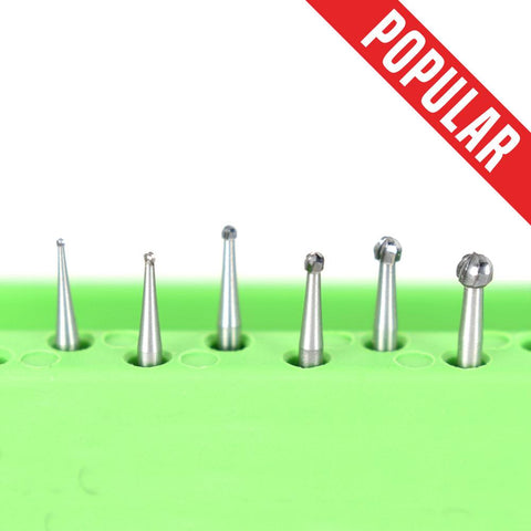 Shop online at Serona.ca for the veterinary dental Brasseler FG Round Burs, which are available for sale in various head sizes & with a shank size of 19 mm.