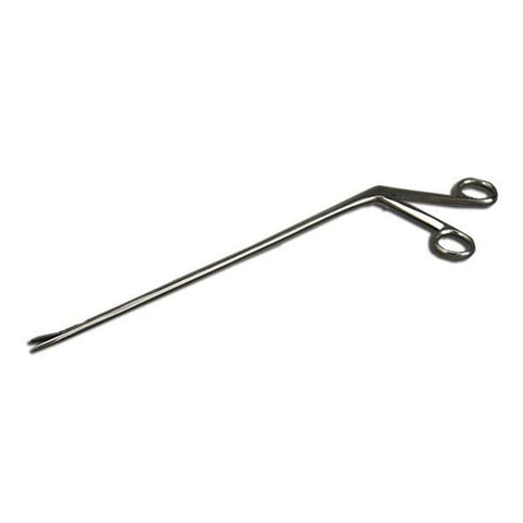 12" veterinary dental Alligator Forceps with a long handle and grasping head.