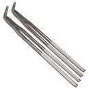 Veterinary dental slim fragment forceps from MAI. These slim fragment forceps are available for purchase in 4 cm, 6 cm, and 8 cm tips.