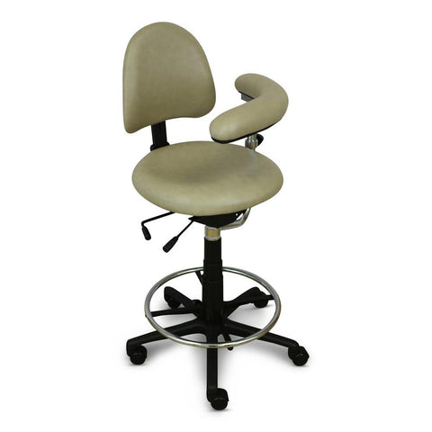 Shop online for the veterinary dental RGP Assistant Stool with an active seating, a dual lever, fully adjustable seat cushion, a backrest cushion, and more!