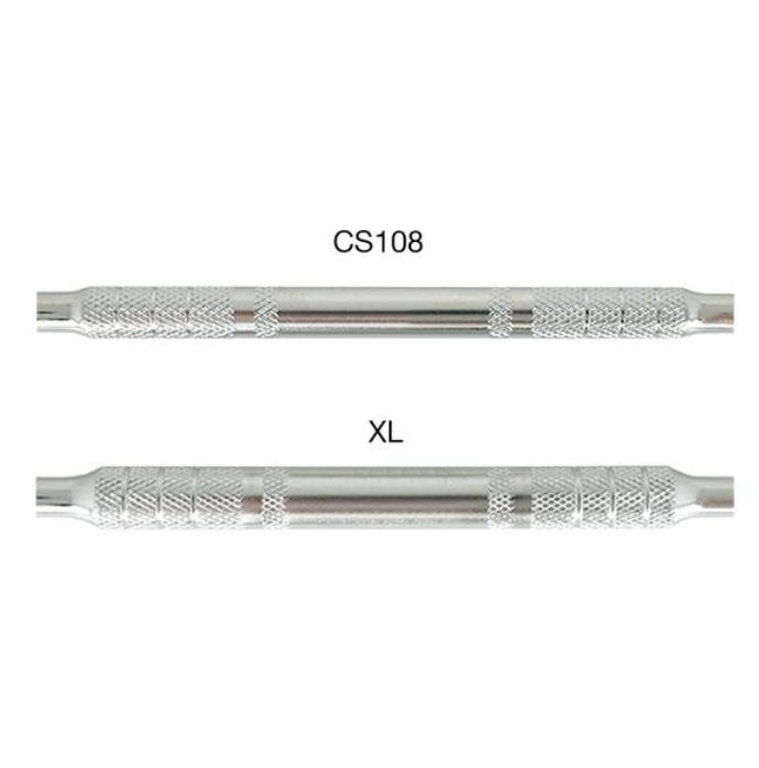 Veterinary dental Cislak Jacquette Scaler (J34/J35), which has a sharp, pointed tip, in stainless steel.