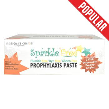 Shop online at Serona for the veterinary dental Crosstex Sparkle Free Prophy Paste, which is fluoride free with a spearmint flavour (medium) & 200 cups/box.