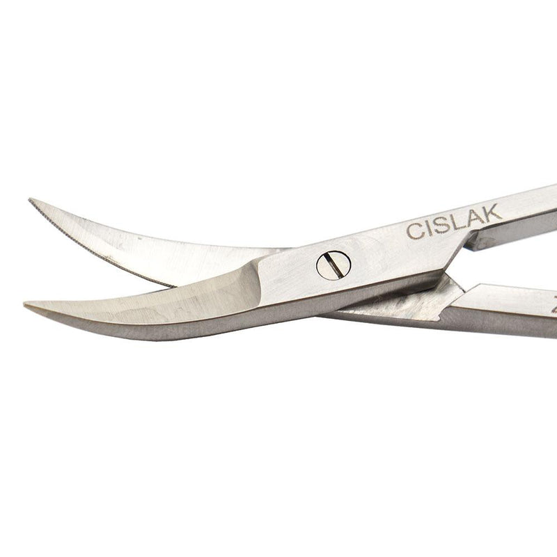 Solz Gold Tip Scissors - Curved Strong Double Beveled Blades