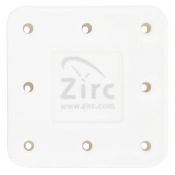 Veterinary dental Zirc Antimicrobial Bur Block, in white with 8 holes.