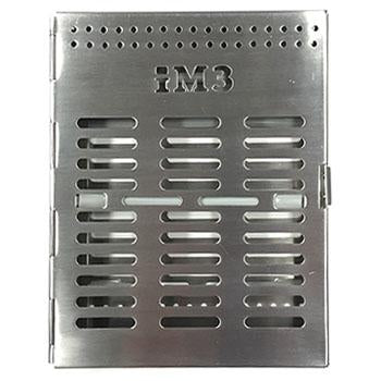 Shop online for the veterinary dental iM3 Large Stainless Steel Instrument Tray. Fits 6-8 elevators or a combination of instruments. Dimensions: 205 mm x 165mm x 30mm. 